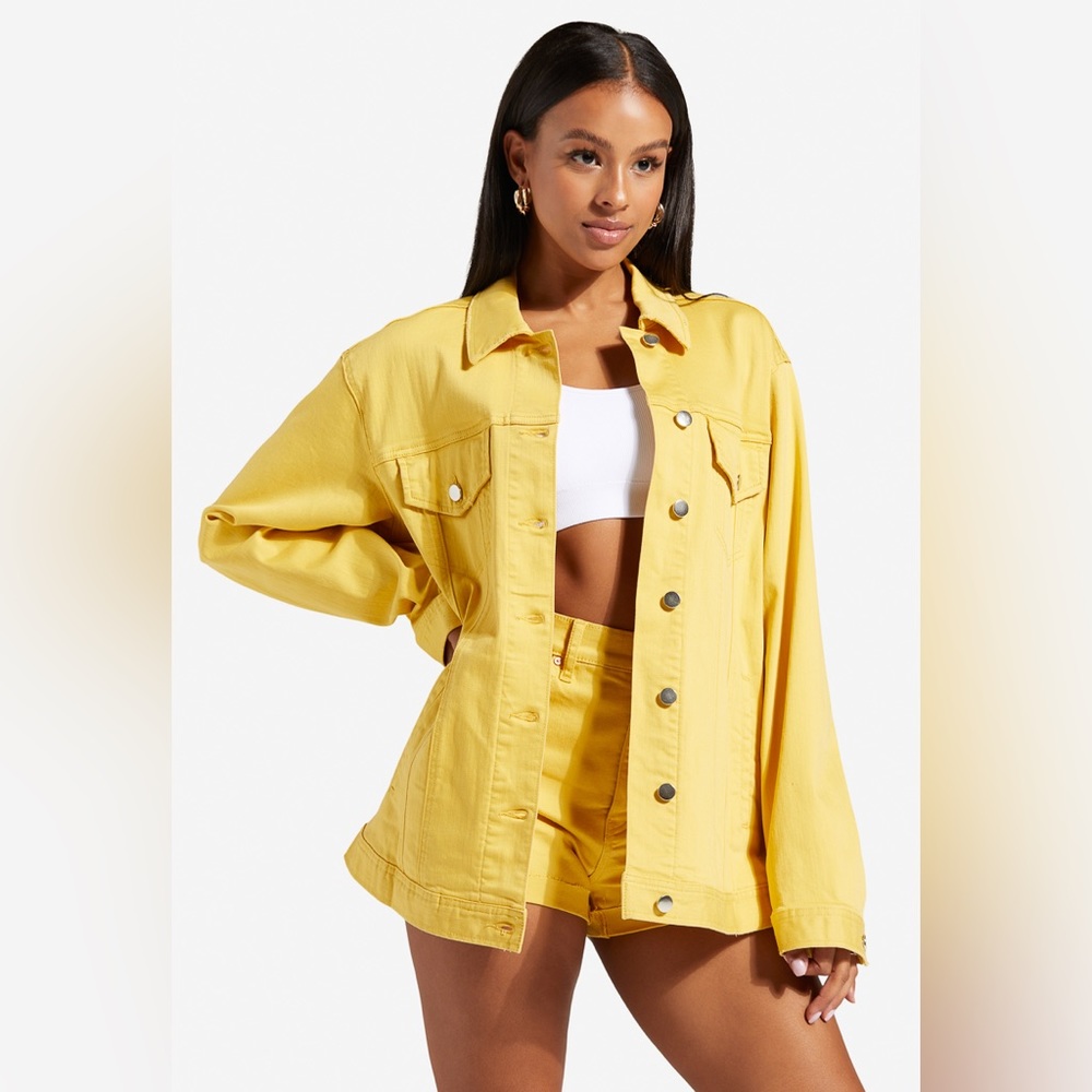 Denim Jacket - Freesa / Yellow (Shoe Dazzle)